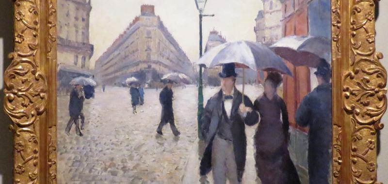 Calle de París, tiempo lluvioso, boceto, 1877