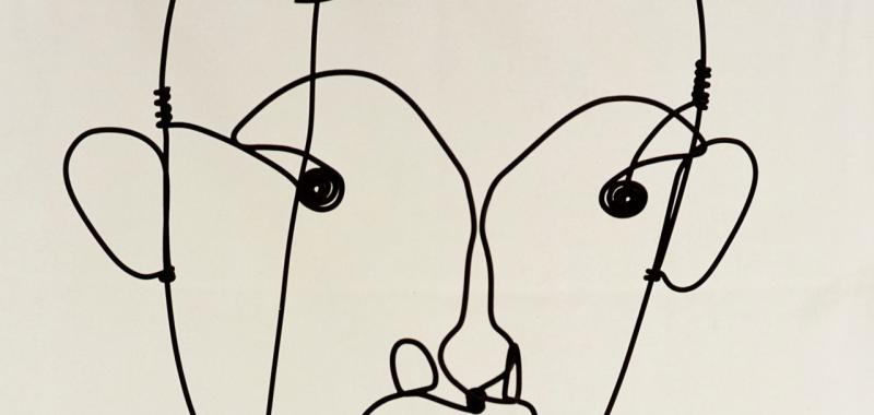 Retrato de Joan Miró. Alexander Calder