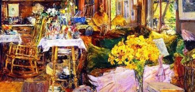The Room of Flowers. Frederick Childe Hassam