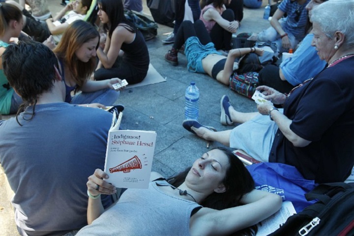 Indignados en la Puerta del Sol