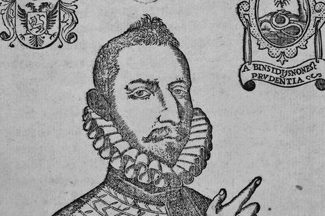 Detalle del retrato de Mateo AlemánI por Pedro Craesbeeck