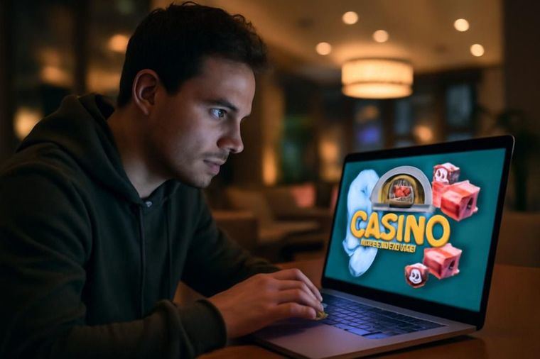 Escena en un casino en línea