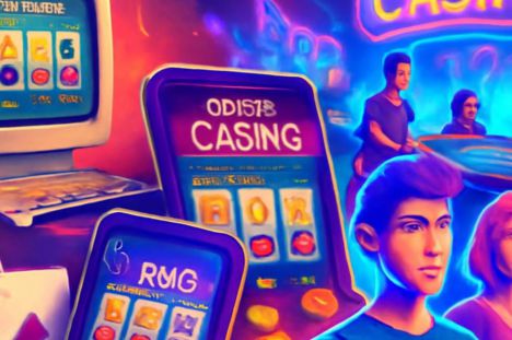 Collage que muestra la evolución de los casinos en línea, desde juegos en Flash hasta entornos 3D modernos.