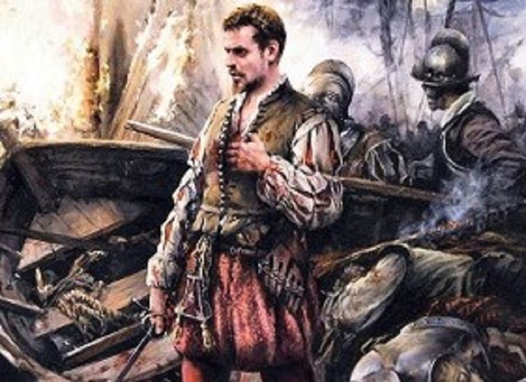 Miguel de Cervantes en la batalla de Lepanto
