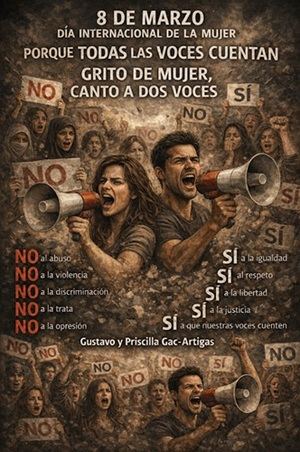 Grito de mujer, canto a dos voces “por lo que se necesitan todas las voces”