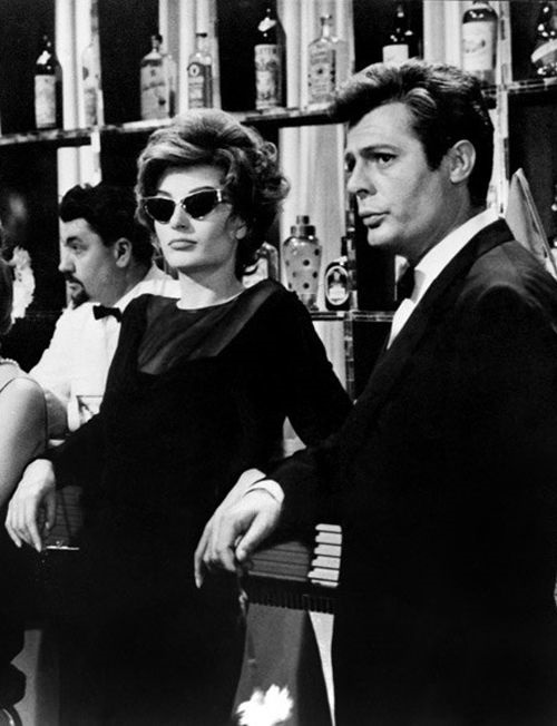 Anouk Aimee y Marcello Mastroianni en 'La Dolce Vita'