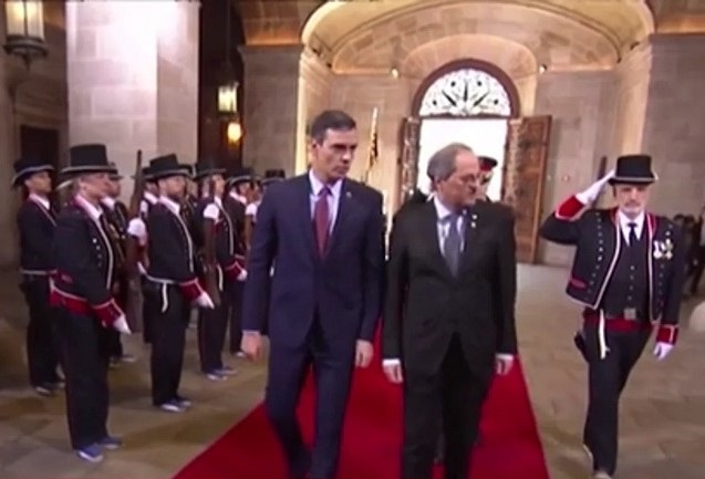 Pedro Sánchez y Quim Torra