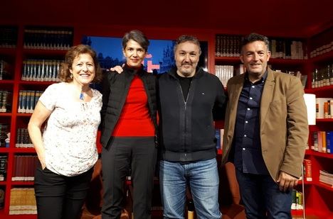 Berna González Harbour, Teresa Cardona, Carlos Zanón y Mikel Santiago