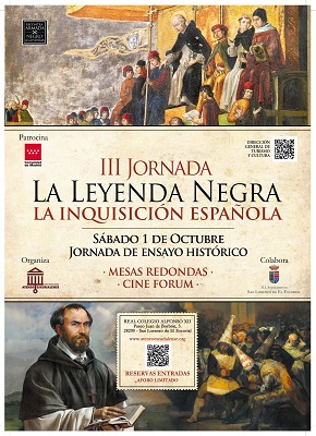 El 1 de octubre se celebran las terceras jornadas de ensayo histórico sobre la Leyenda Negra dedicadas a la inquisición española