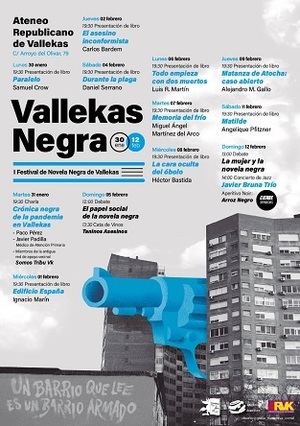 Llega Vallekas Negra, el primer festival de novela negra de Vallecas
