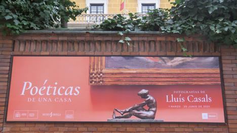 Cartel de la exposición a la entrada del Museo Sorolla, en el Paseo del General Martínez Campos, 37