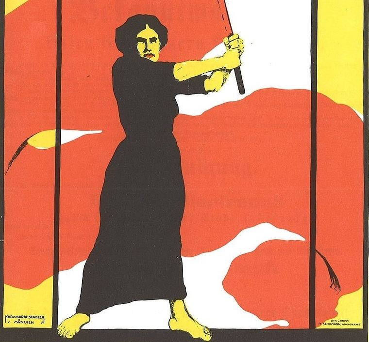 Cartel del día de la Mujer en Alemania 1914