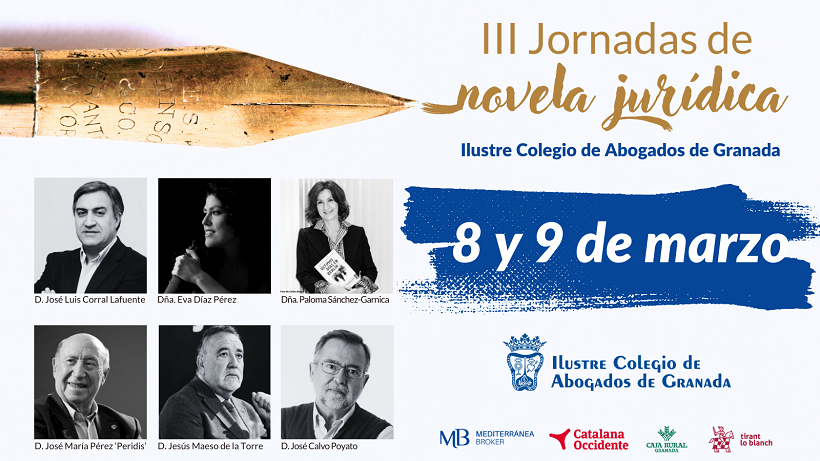 El 8 de marzo comienzan las III Jornadas de Novela Jurídica en Granada