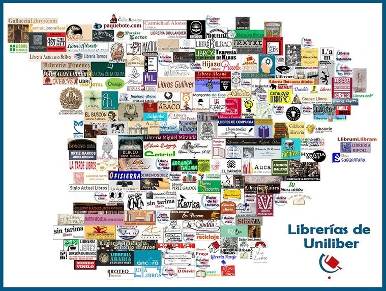 Mapa logos librerías de Uniliber