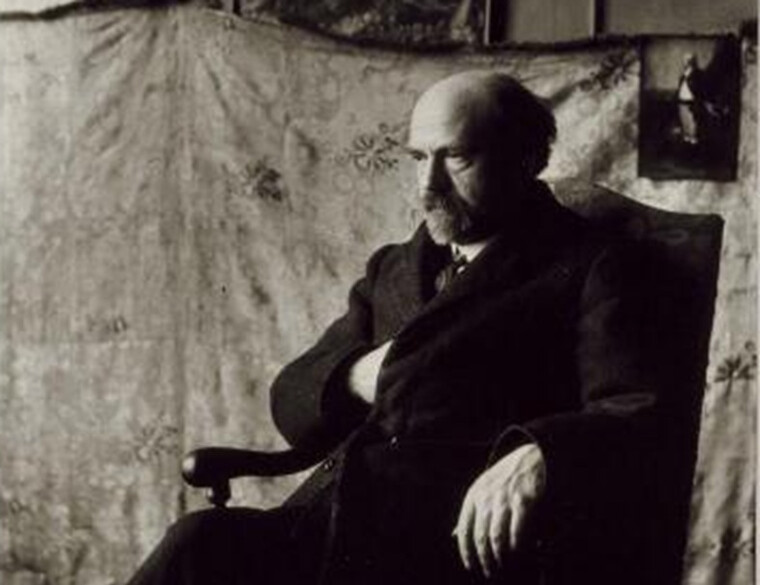 PÍO BAROJA (Retrato, ca. 1915). Técnica: Gelatinobromuro de plata sobre papel.