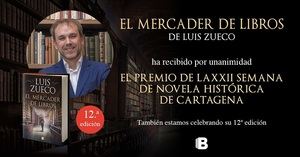 Luis Zueco gana el premio de novela histórica Ciudad de Cartagena por 