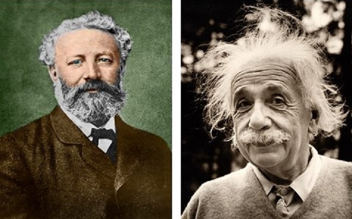 Jules Verne y Albert Einstein