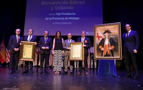 Acto nombramiento Bernardo de Gálvez, hijo predilecto de la provincia