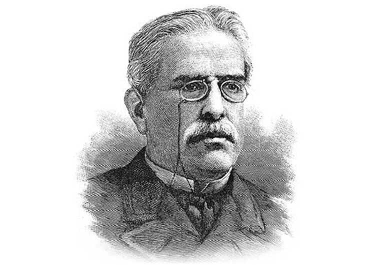 JUAN VALERA Grabado en madera realizado por el ilustrador estadounidense Thomas Johnson. Este retrato fue publicado originalmente en 1884 en la revista estadounidense Harper's Weekly, coincidiendo con la época en la que el escritor y político español se desempeñaba como ministro de España en los Estados Unidos.