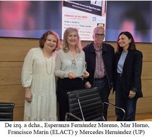 Mar Horno gana el XIV Concurso de Microrrelatos Elact "Lola Fernández Moreno"