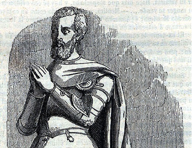 Retrato de Garcilaso de la Vega publicado en El Semanario Pintoresco Español, 1850. Imagen cedida por cortesía del Archivo Municipal de Toledo al CVC.