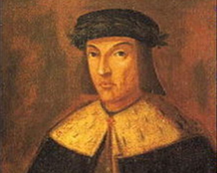 JORGE MANRIQUE (1440-1479). Retratado por Juan de Borgoña. (Casa de la Cultura, de Toledo).