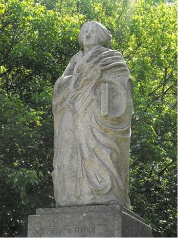 Monumento a Concepción Arenal (1986). Autor: Xosé Cid. Inaugurado el 7 de enero de 1987