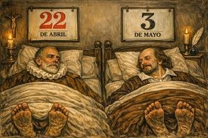 Cervantes y Shakespeare murieron el mismo día, pero en distintos calendarios