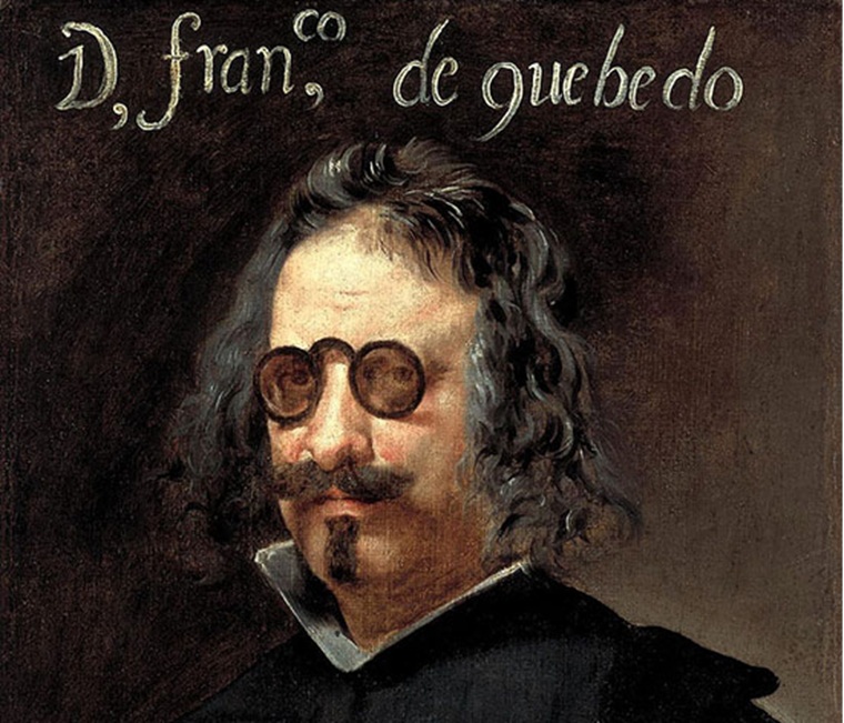 Retrato de Francisco de Quevedo relizado por Juan van der Hamen