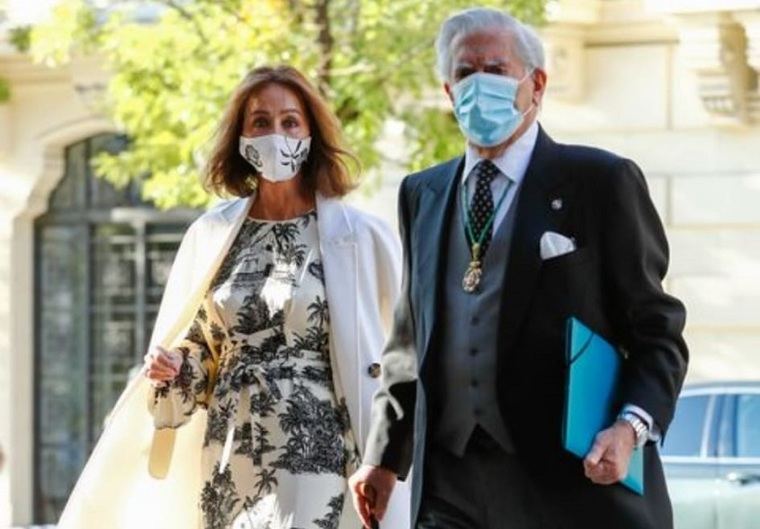 Isabel Preisler y Mario Vargas Llosa embozados