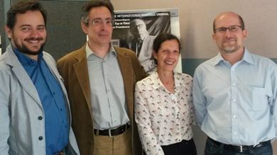 David Felipe Arranz, J. Ignacio Diez, Bénédicte de Buron-Brun (coordinadora del Congreso) y Emilio Blanco (Foto: Marta Cabrera)