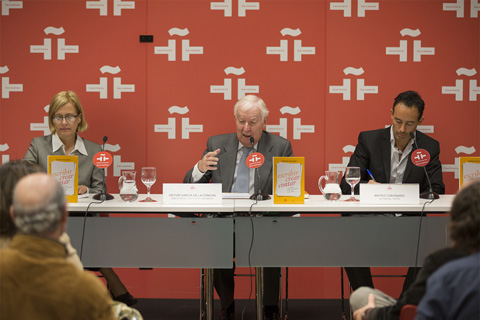 Pilar Cortés, Víctor García de la Concha y Mateo Coronado