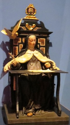 Santa Teresa escritora, ca. 1700. Madera policromada. José Risueño