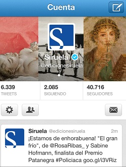 Siruela crece en la redes sociales