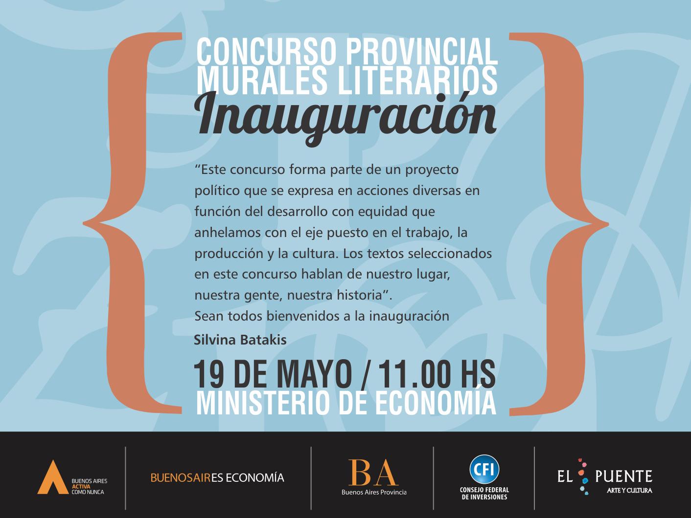 Inauguran Murales Literarios en el Ministerio de Economía de la provincia de Buenos Aires