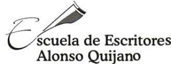 Logotipo de la Escuela de Escritores Alonso Quijano de Alcázar de San Juan
