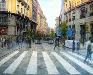 El artista puertollanense Emi Vozmediano, expone tres obras en la Feria Internacional de Arte Emergente de Madrid