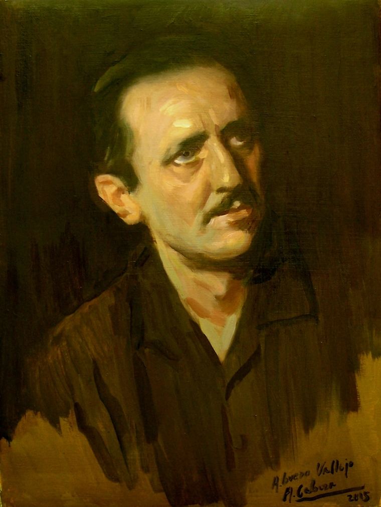 Retrato de Buero Vallejo por Alejandro Cabeza (óleo sobre lienzo). Colección del Museo Nacional el Teatro.