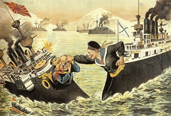 Caricatura guerra ruso japonesa. (Imagen: Historia Alternativa)