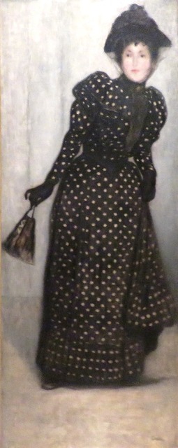 Mujer con vestido de lunares blancos, 1889. József Ríppl- Rónai