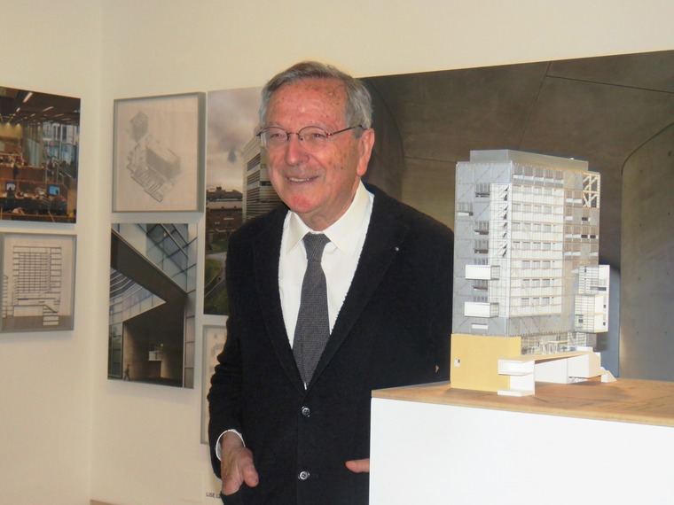 El famoso arquitecto Rafael Moneo, durante la presentación de la exposición