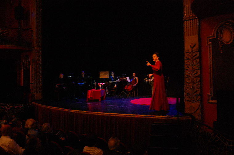María Villarroya durante la presentación del disco