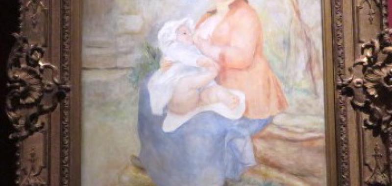 Maternidad. El niño al pecho o la Señora Renoir y su hijo Pierre, 1885. Pierre- Auguste Renoir
