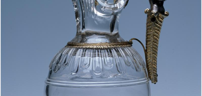 Jarra de cristal con Narciso y una sirena. Richard Toutain