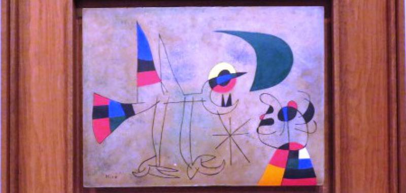 Pájaro, pareja de personajes, estrella, 1942. Joan Miró