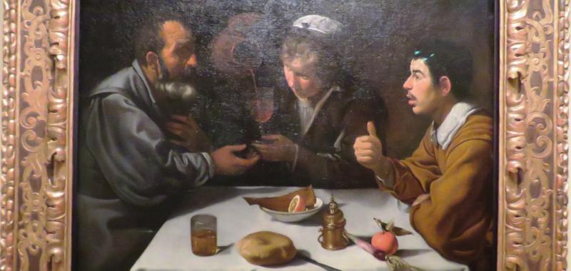 El almuerzo, hacía 1618- 1619. Velázquez