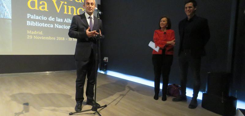 Cristóbal Sánchez, director general de la  Fundación Montemadrid, durante la presentación de la exposición