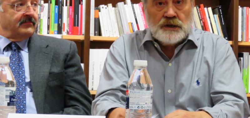 El autor del libro, Ramón Villares junto al editor, Gonzalo Pontón