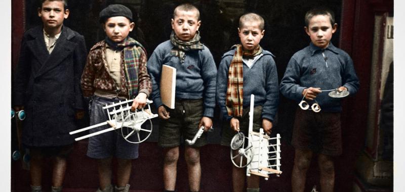 Niños en el orfanato de Valencia, 1938