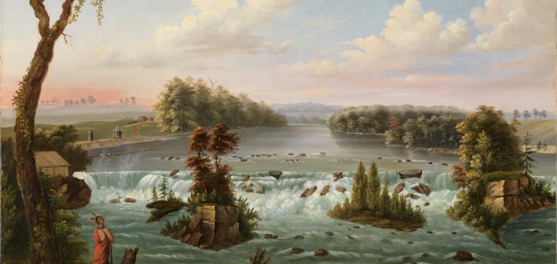 Las cataratas de San Antonio, Alto Misisipi, 1847. Henry Lewis